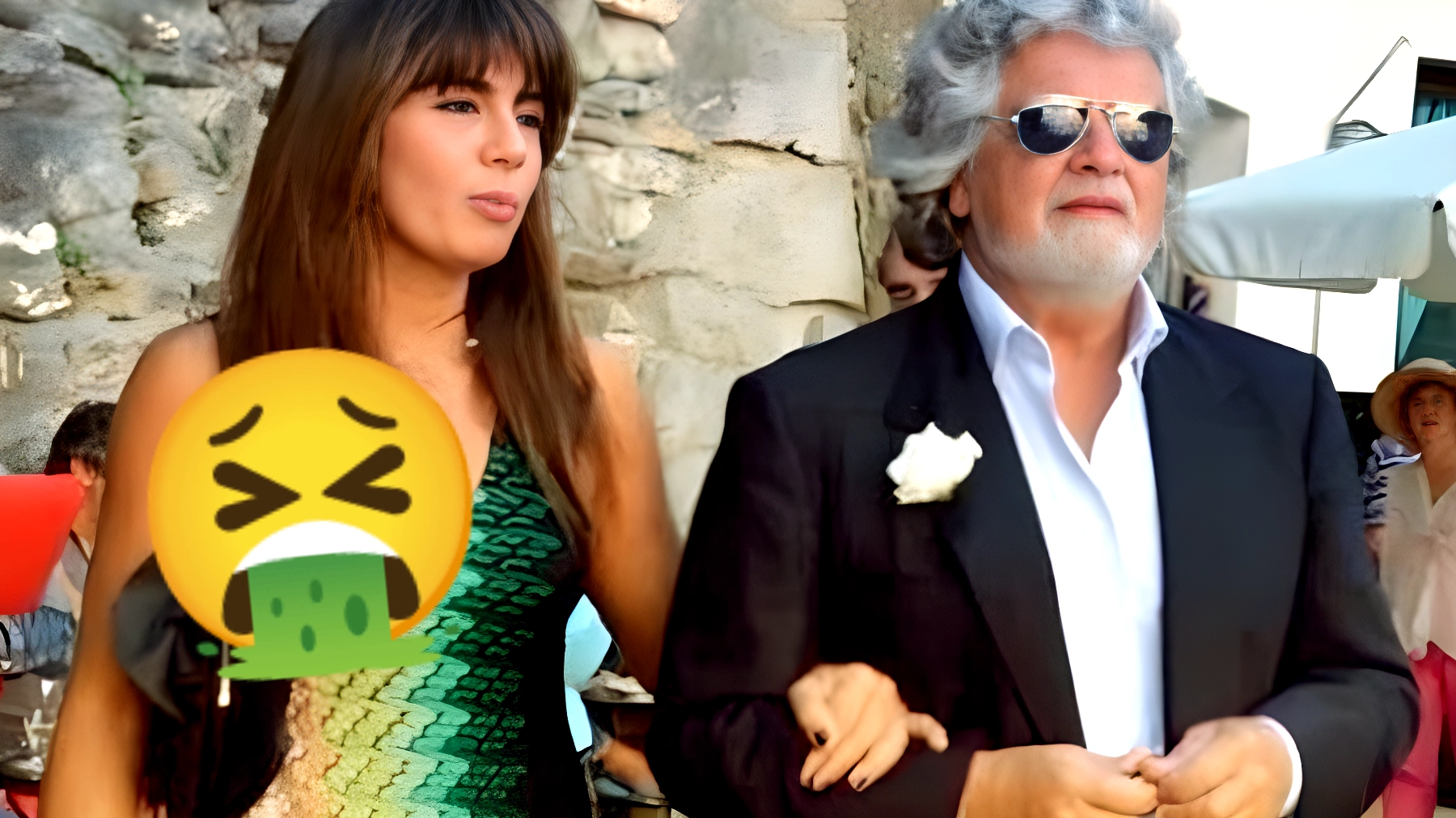 La moglie di Beppe Grillo Parvin Tadjk svela il suo volto ecco