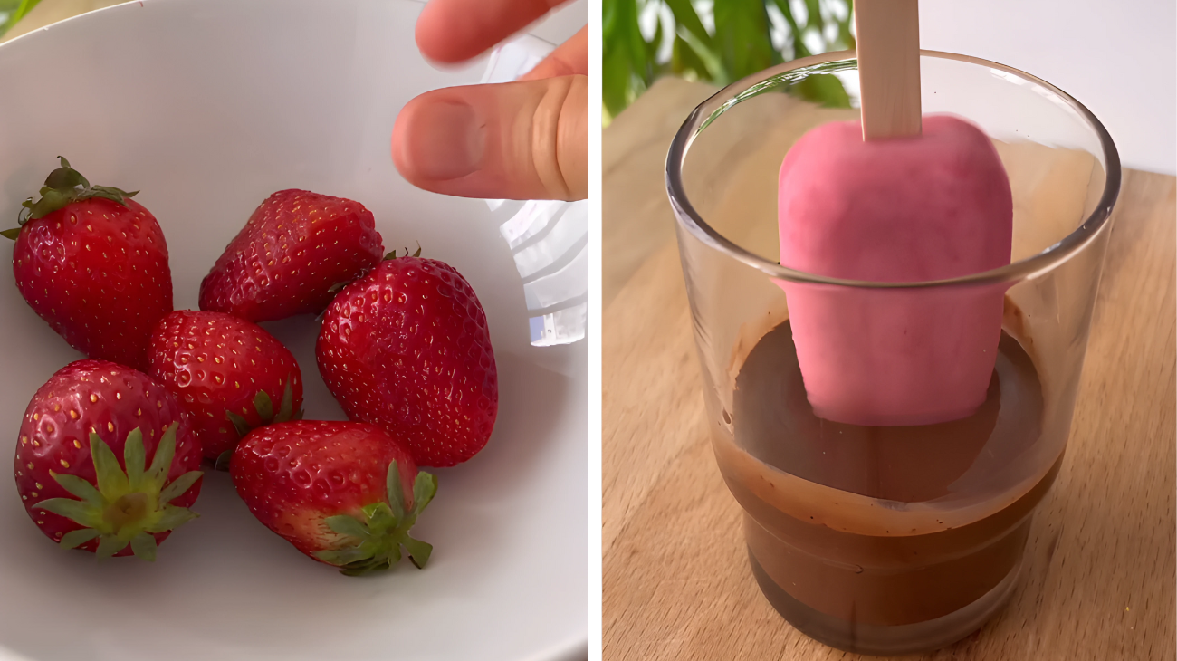 gelato alla fragola tre ingredienti