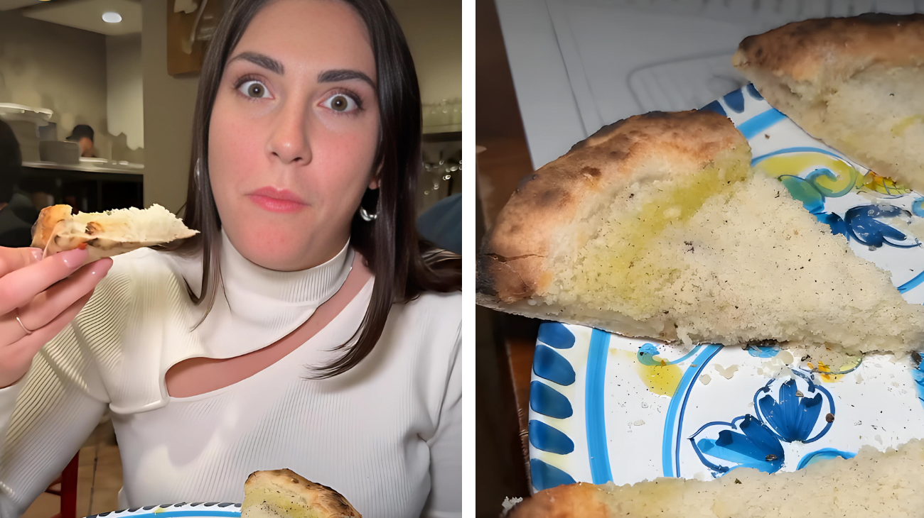 pizza cotta con il ghiaccio